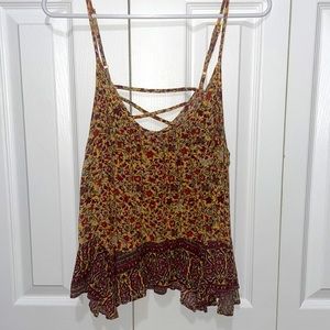 Rue21 floral strappy-backed crop top